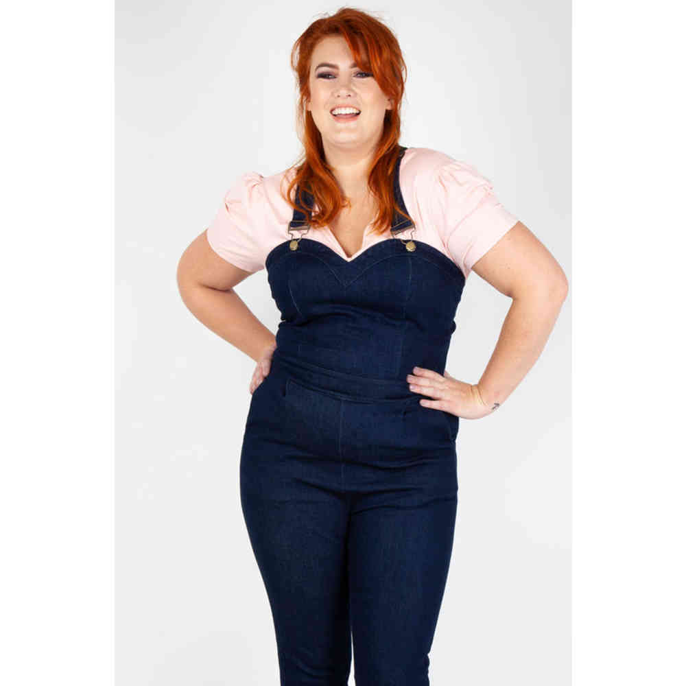 Voodoo Vixen - Connie Fitted Capri Globale - Bleu